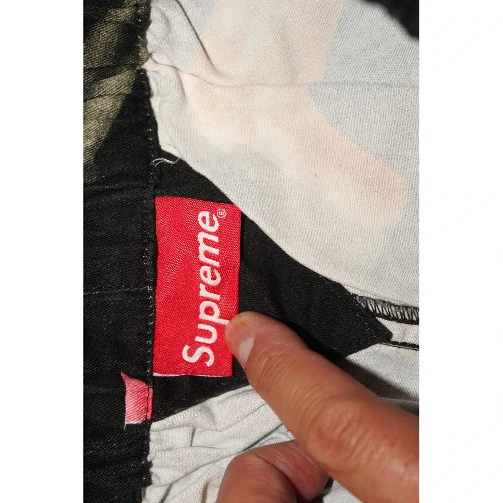 Supreme Drill Skate Pants All Over Print Black Utility Joggers Size Small Carpen - Picture 7 of 10
